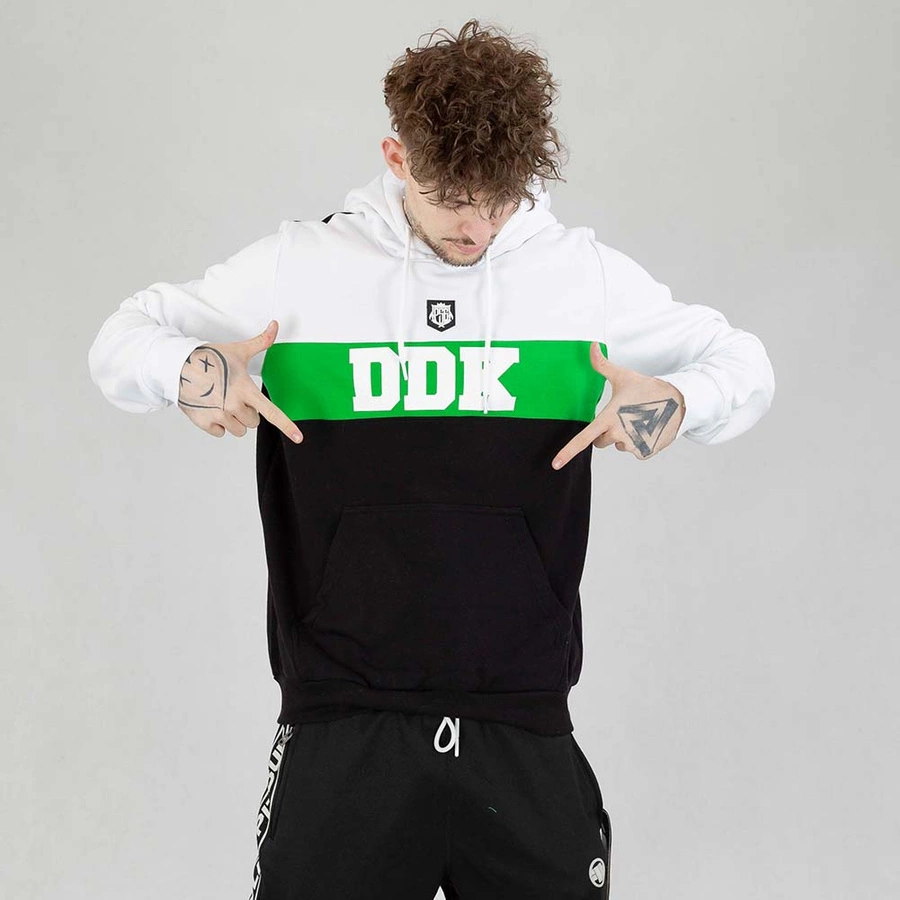 Bluza Dudek P56 Hoodie Tricolor biało zielona