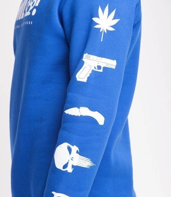 DIIL TRANSPARENT Bluza bez Kaptura Niebieski