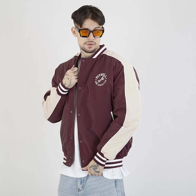 Kurtka Pit Bull Manolito Baseball bordowa