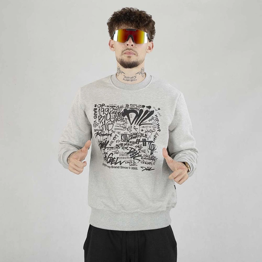 Bluza Diil Crewneck Draft melanż