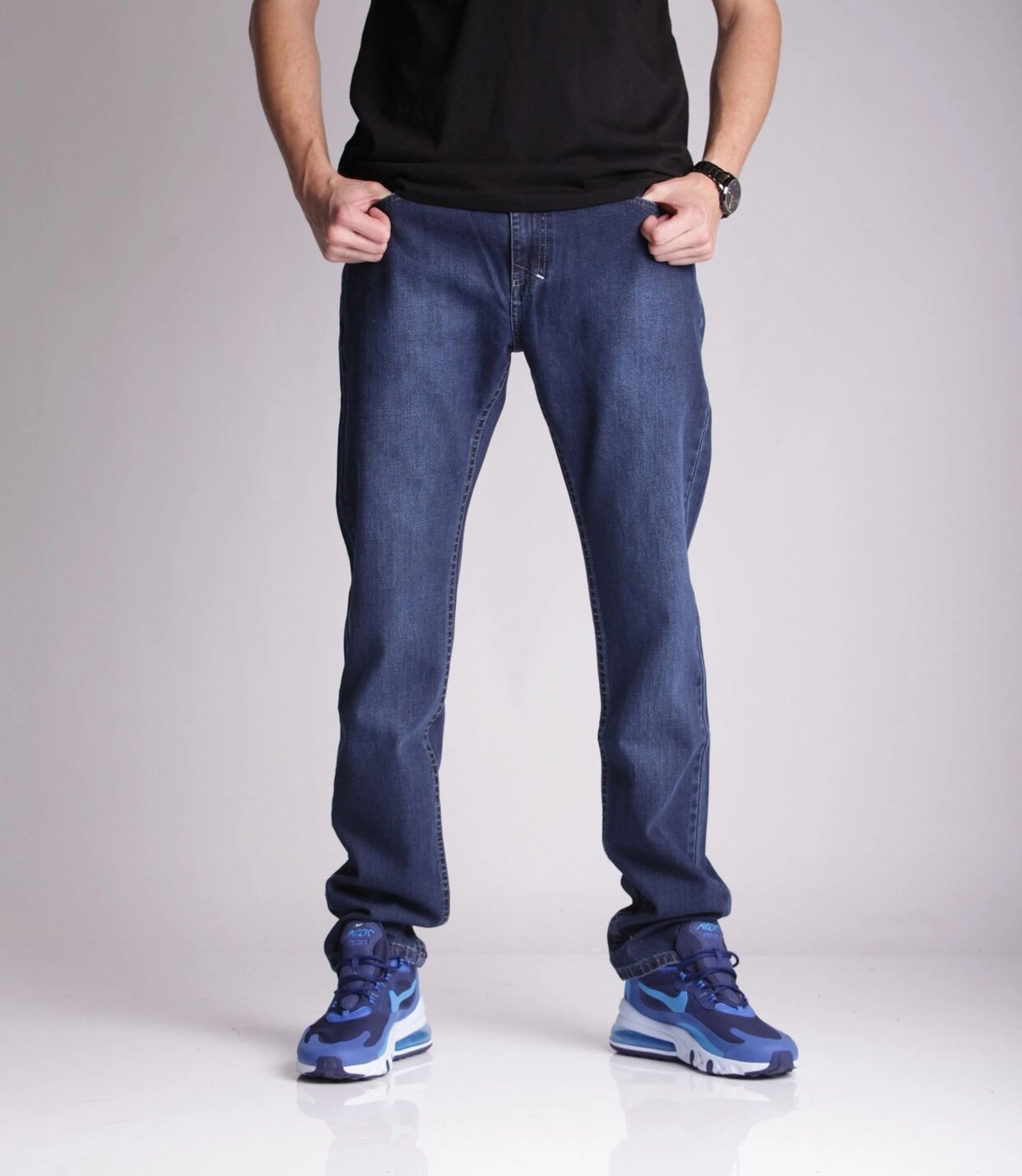 Mass DOPE Jeans Tapered Fit Dark Blue