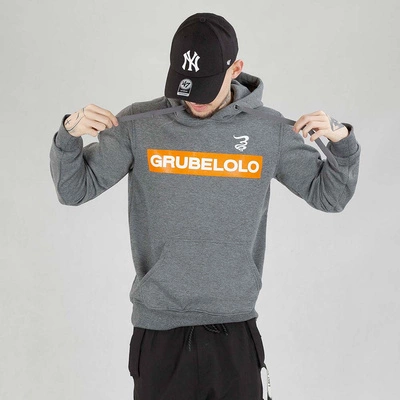 Bluza Grube Lolo hoodie Pasek grafitowo pomarańczowa