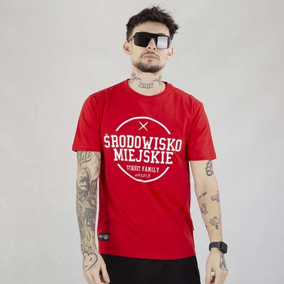 Koszulka Środowisko Miejskie Theme czerwono biała