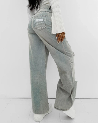 Spodnie Damskie Olavoga Bambi jasne niebieskie