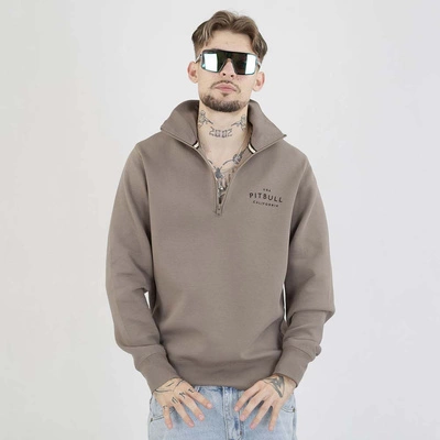 Bluza Pit Bull Crewneck Half Zip Sampson szarobrązowa