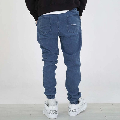 Spodnie Jogger Chada Jeans Haft niebieskie