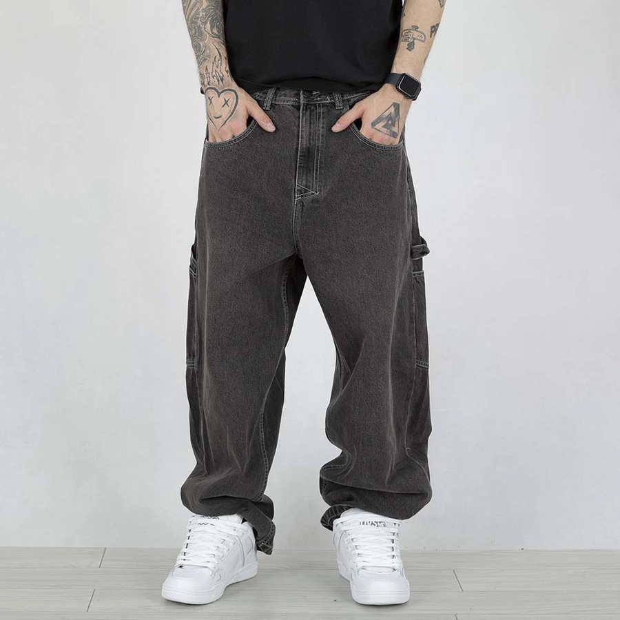 Spodnie Mass Jeans Extra Baggy Fit Initials niebieskie