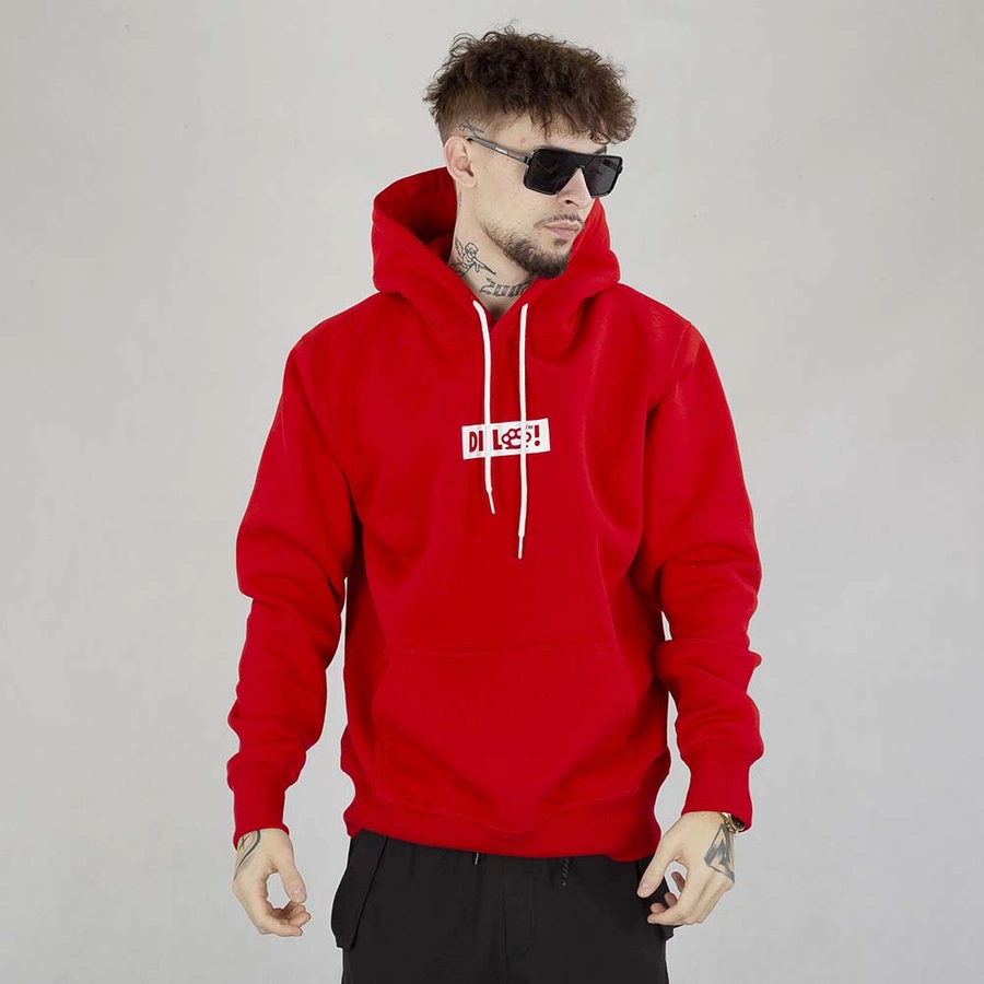 Bluza Hoodie Diil 3D Frame Kastet czerwona