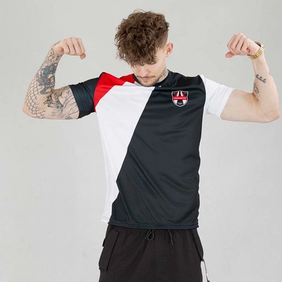 Koszulka Patriotic App Cross biało czarno czerwona