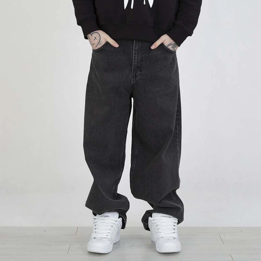 Spodnie Baggy Jigga Wear New Outline Super Baggy Jeans black washed
