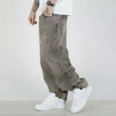 Spodnie Baggy Jigga Wear Crown jasne brązowe