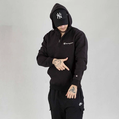 Bluza Champion Hoodie Jacquard Tape Half Zip 219095 czarna