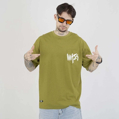 Koszulka Mass Pocket Sign oliwkowa