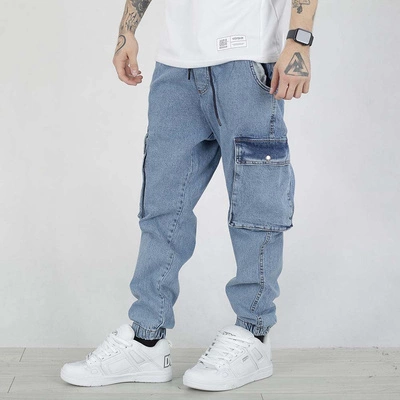 Spodnie Jogger I8 Denim BOY40 Cargo niebieskie