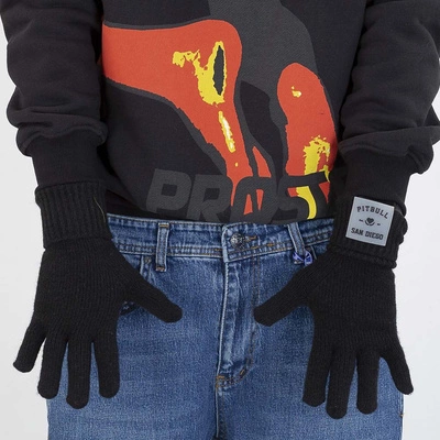 Rękawiczki materiałowe Love PB czarne