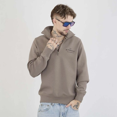 Bluza Pit Bull Crewneck Half Zip Sampson szarobrązowa