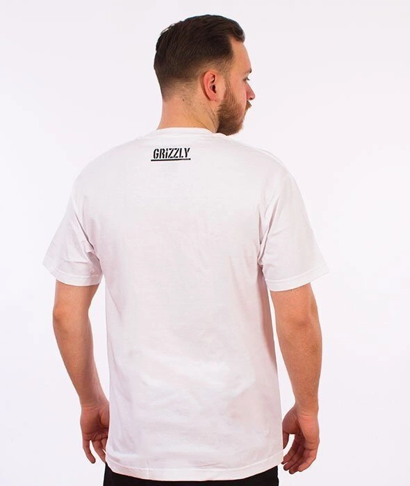 Grizzly-Stencil Stamp T-Shirt White