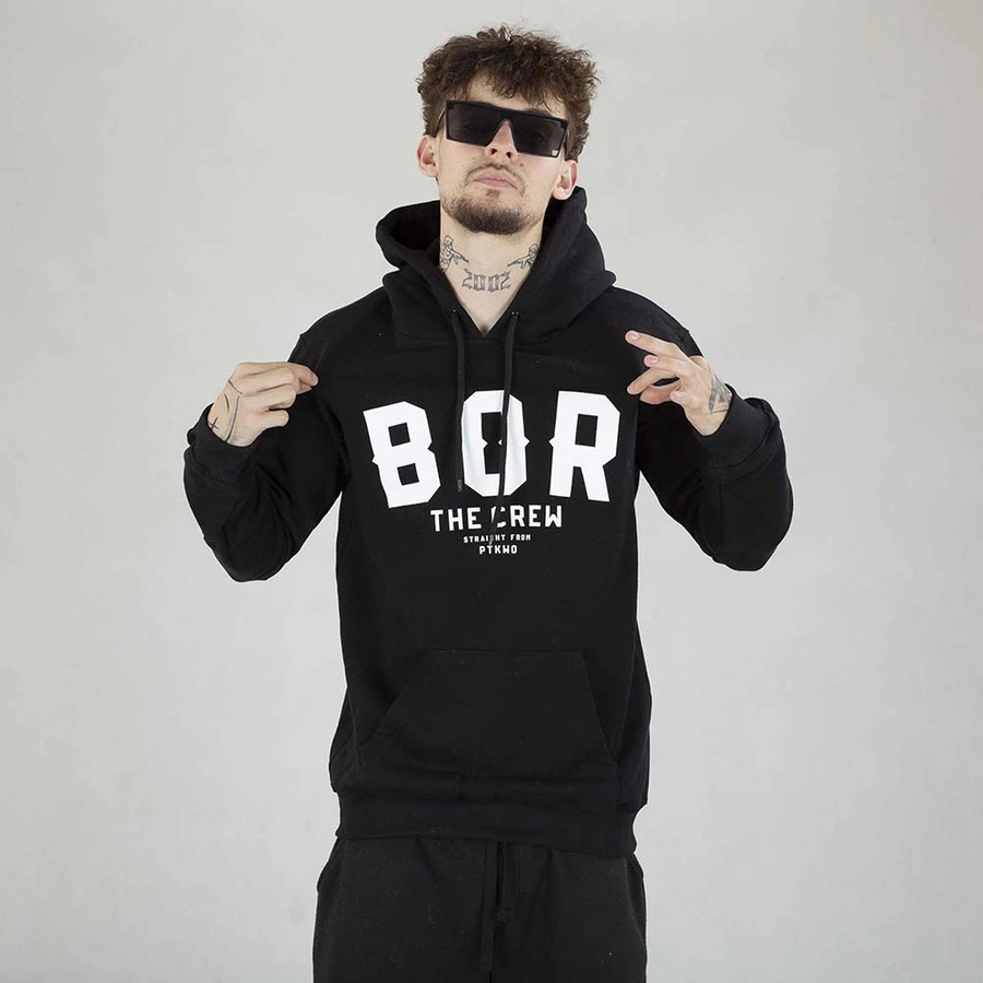 Bluza Hoodie B.O.R. Biuro Ochrony Rapu Borcrew The Crew czarna