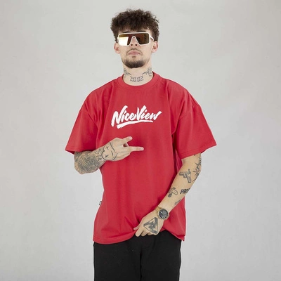 Koszulka Nice View Brand Sharp czerwona