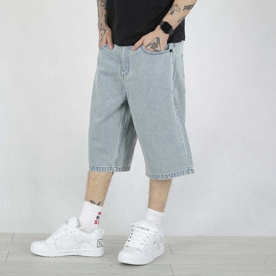 Krótkie Spodenki Mass Baggy Fit Slang Jeans jasne niebieskie