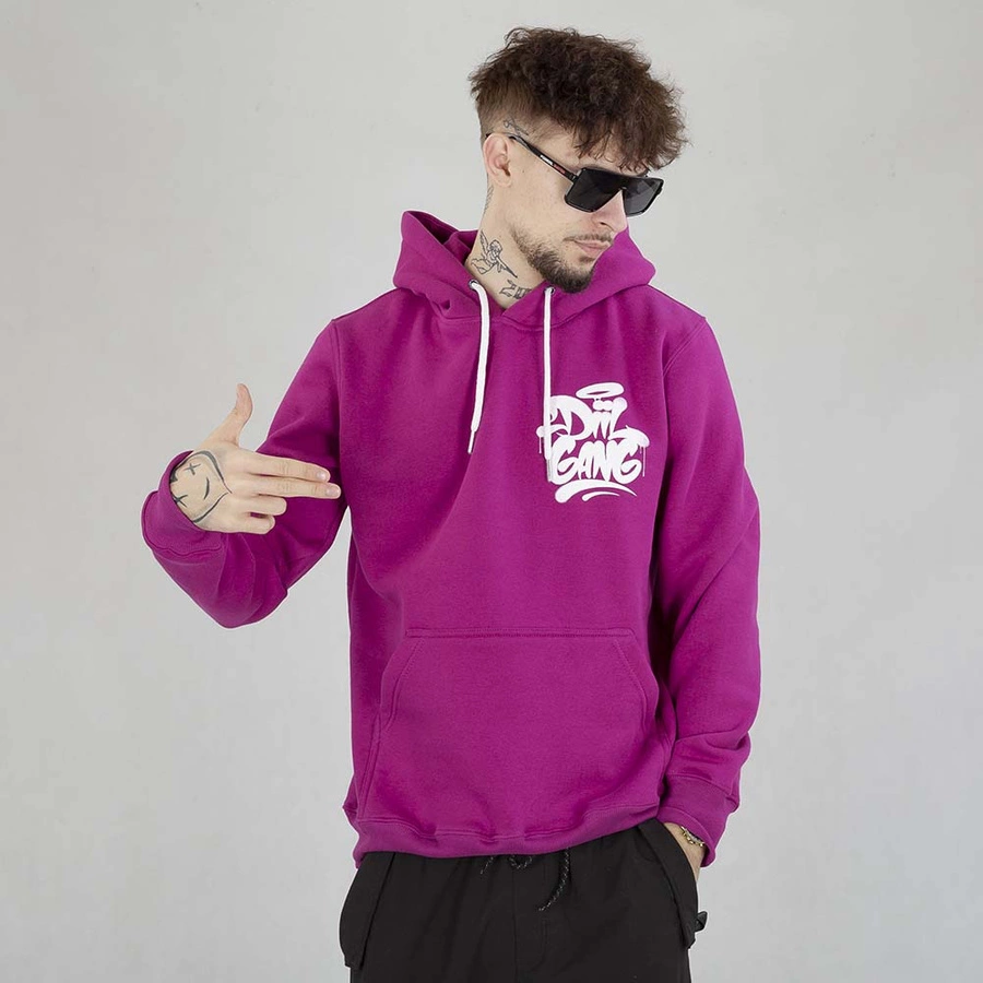 Bluza Hoodie Diil Tag Spray fioletowo biała