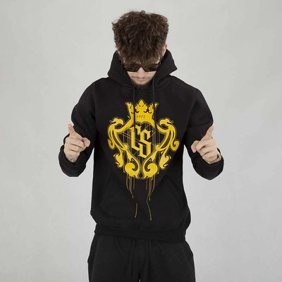 Bluza Hoodie Ciemna Strefa Duży Herb czarno żółta