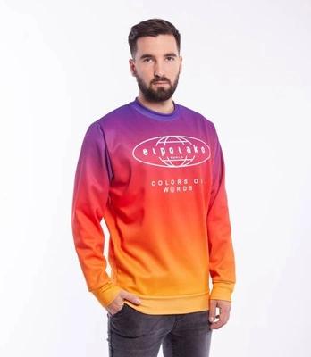 El Polako GRADIENT ELPO Bluza Granatowy/Pomarańczowy