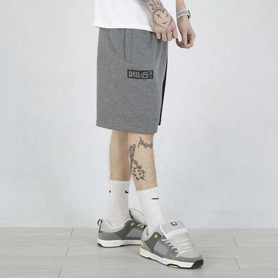 Spodenki dresowe Diil Double Kastet szare czarne czarne logo