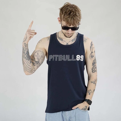 Tank Top Pit Bull Slim Fit Dog 89 ciemny granatowy