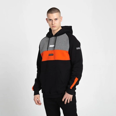 Biuro Ochrony Rapu BORCREW LINES Bluza z kapturem Czarny