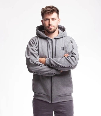 Smoke Story LOGO TAPE Bluza Rozpinana Szary