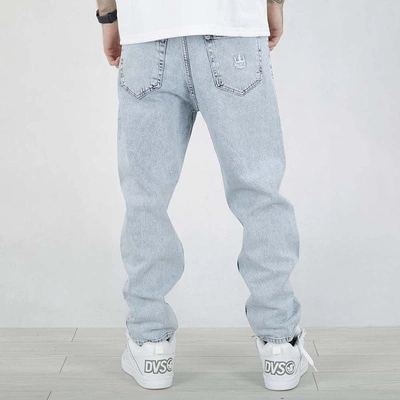 Spodnie Baggy Jigga Wear Carrot Crown jasne niebieskie jeans