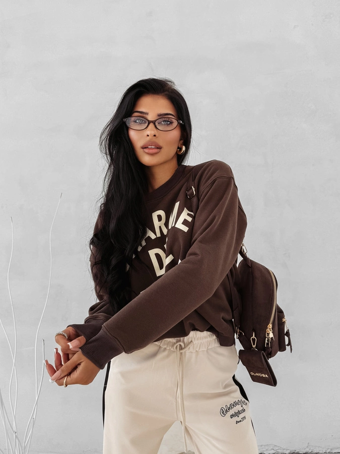 Bluza Olavoga Charme brązowa