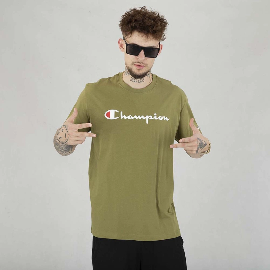 T-shirt Champion 219206 beżowa