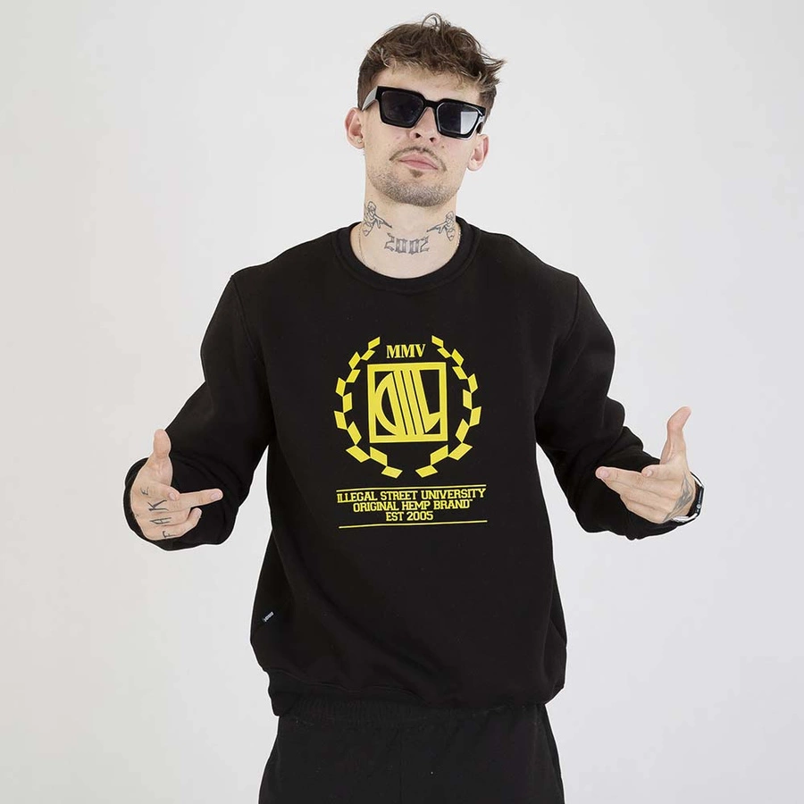 Bluza Diil Crewneck Laur czarna złota
