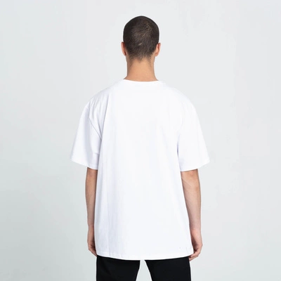 T-Shirt Smoke Story Oval Frame Basic Logo Biały