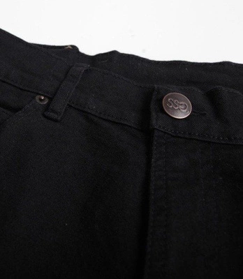 SmokeStory-Classic Krótkie Spodnie Chino Guzik Tkaninowe Czarne