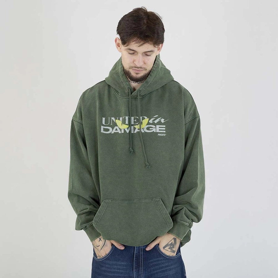 Bluza Prosto Hoodie Demage washed khaki