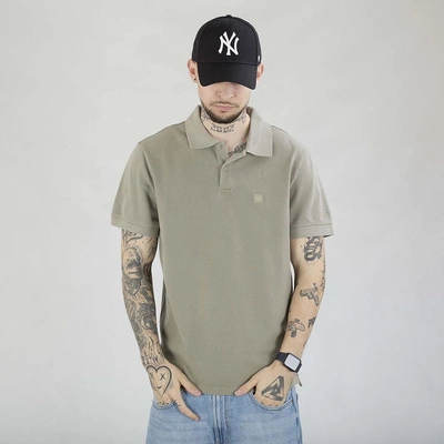 Koszulka Polo Pit Bull Pique Small Logo szara oliwka