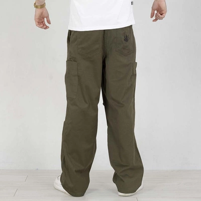 Spodnie Jigga Wear Baggy Crown Cargo oliwkowe