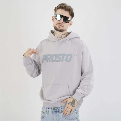 Bluza Prosto Hoodie Big Log sprana szara