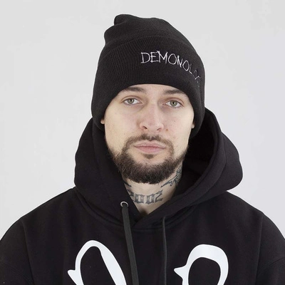 Czapka Zimowa Demonologia Lettering czarna