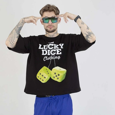 Koszulka Lucky Dice Boxy Front Truck czarno limonkowa