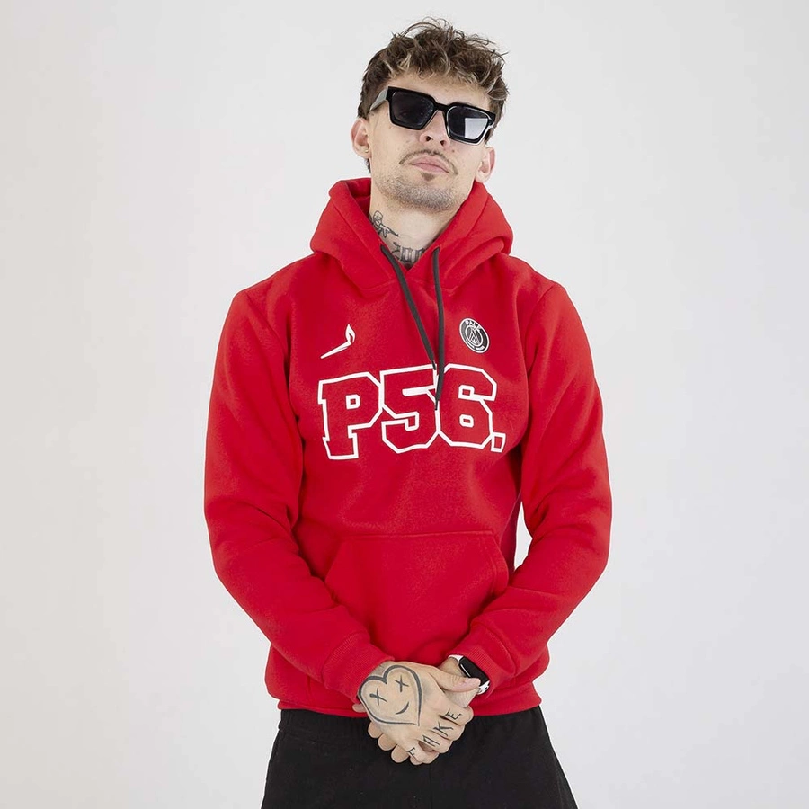 Bluza Hoodie Dudek P56 Palę Sobie Grass czerwona