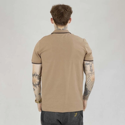 Koszulka Polo Pit Bull Regular Pique Stripes brązowa