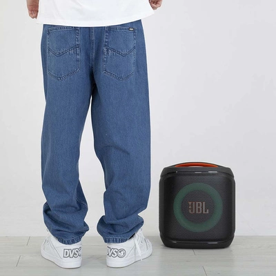 Spodnie Mass Jeans Baggy Fit Slang niebieskie