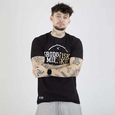 T-shirt Środowisko Miejskie Classic Cut czarno złoty