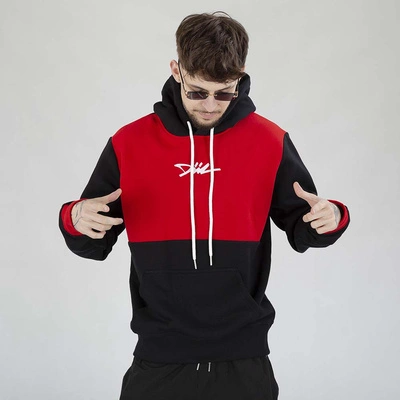 Bluza Diil Hoodie Cut czarna czerwona