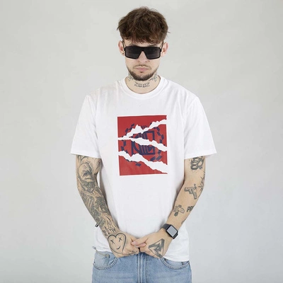 Koszulka Diil Cut Paper biała czerwona