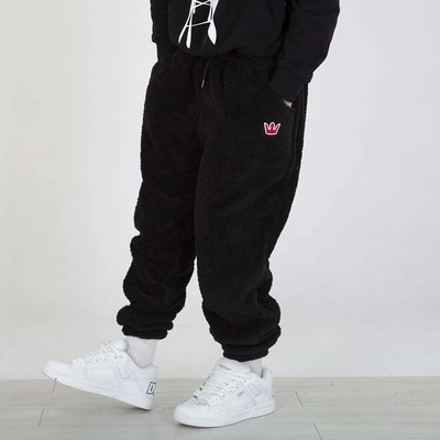 Spodnie Dresowe Jigga Wear Teddy Simple Crown czarne